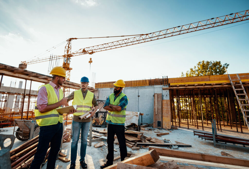 workers in construction site