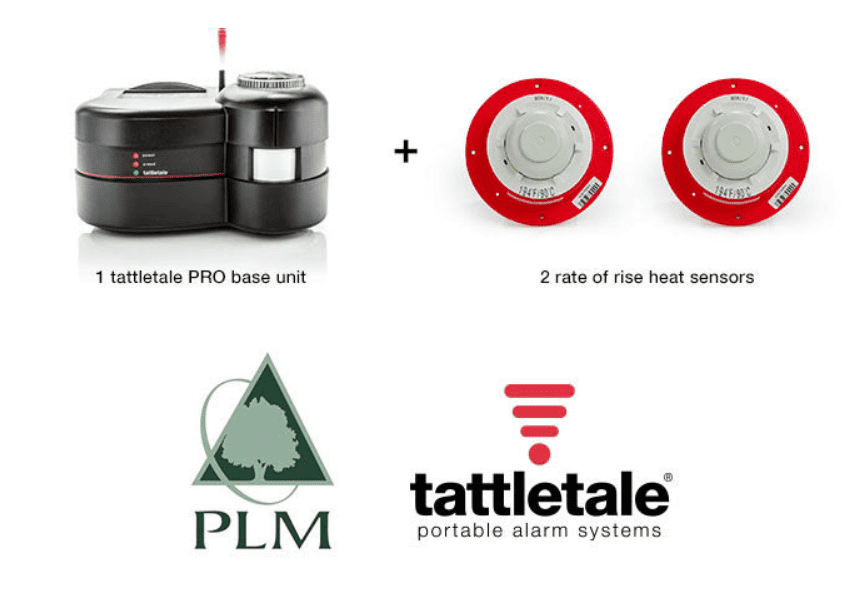 1 tattletale pro base unit + 2 rate of rise heat sensors